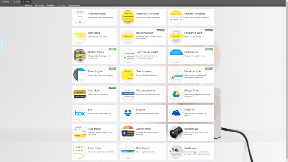 screenshot of Kanban Tool